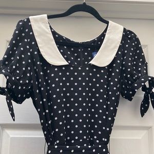 Collectif Vintage London Mirella Polka Dot Swing Dress Size US 6/ UK 10